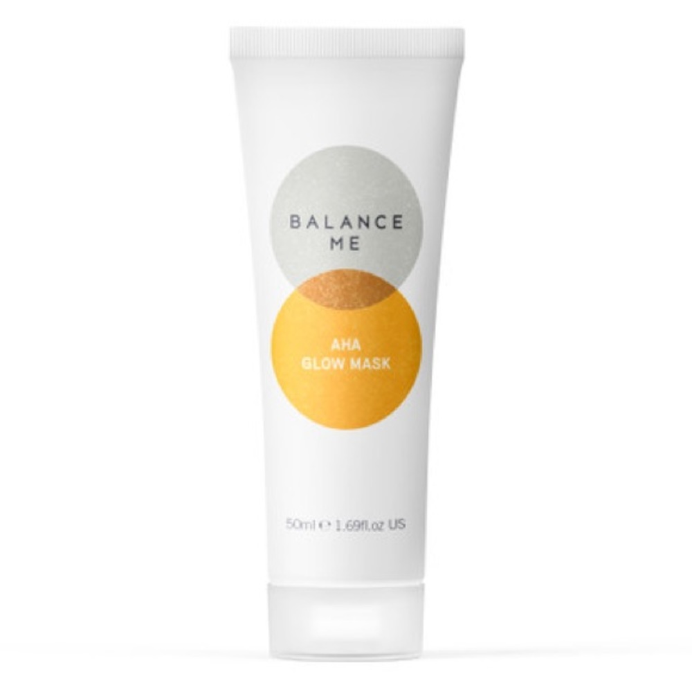 Balance Me Aha Glow Mask glycolic acid, kaolin clay, linden, for all skin types